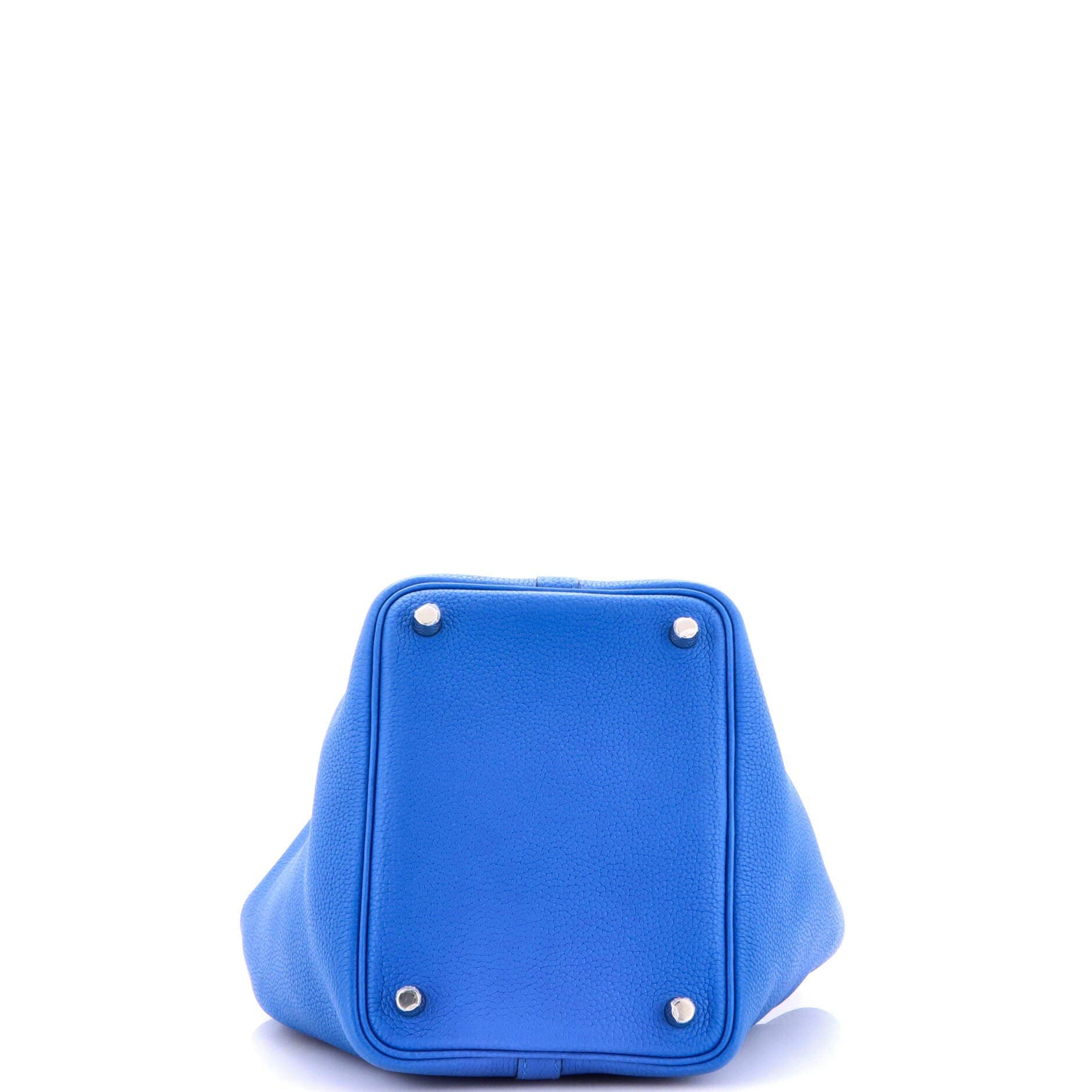 Pre-Owned Hermes Picotin Lock Bag Maurice PM, Alternate, color, Bleu France