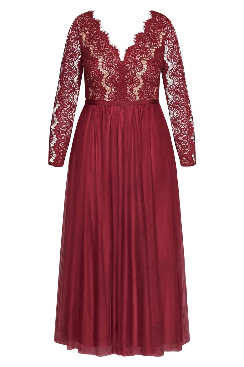 Rare Beauty Maxi Dress, Alternate, color, MERLOT