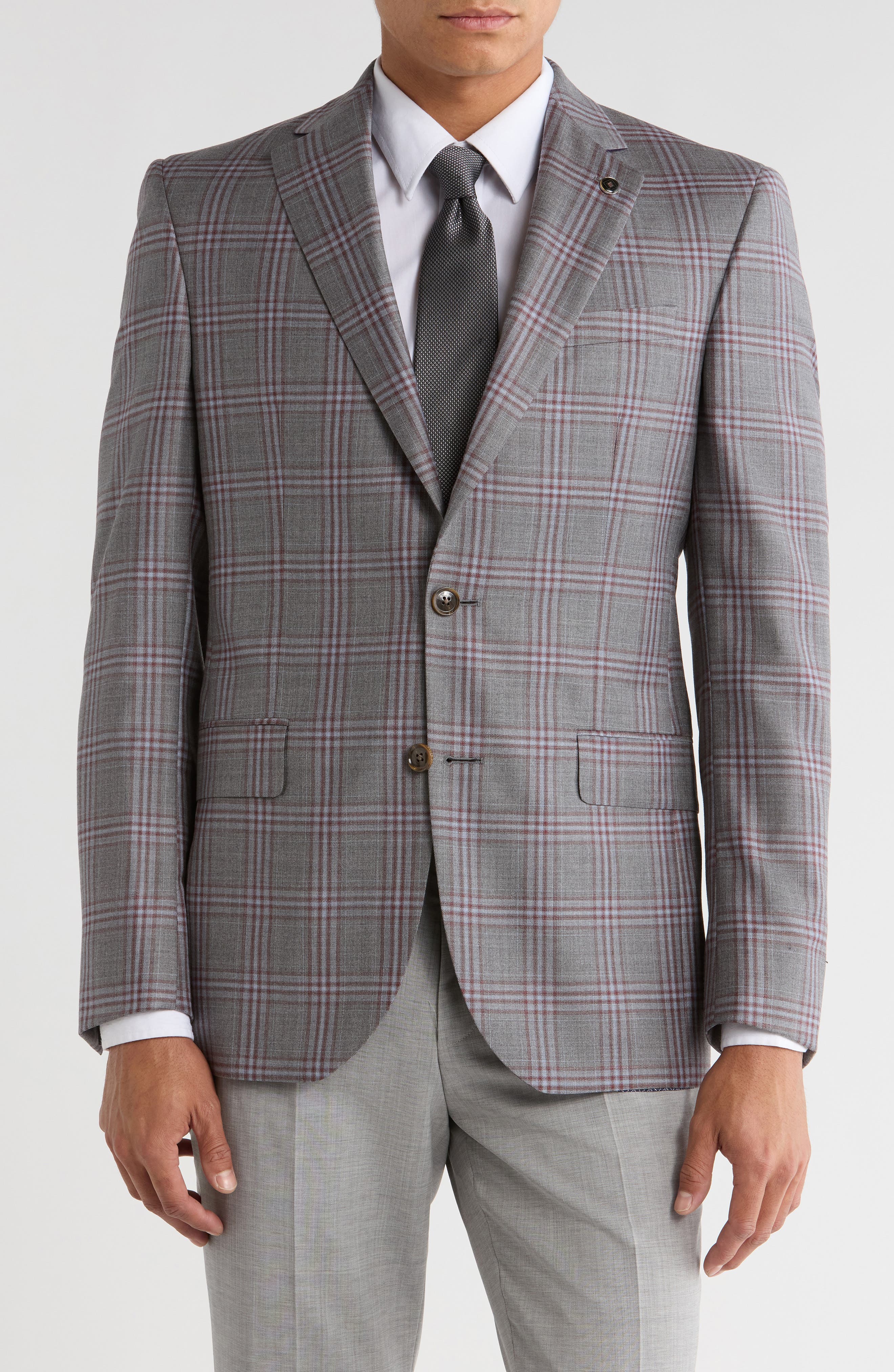 Ted Baker London Jarrow Plaid Wool Sport Coat