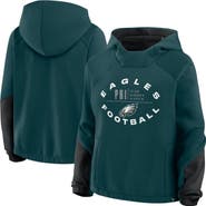 FANATICS Women's Fanatics Midnight Green Philadelphia Eagles Oversized Redzone Bubble Screen Pullover Hoodie