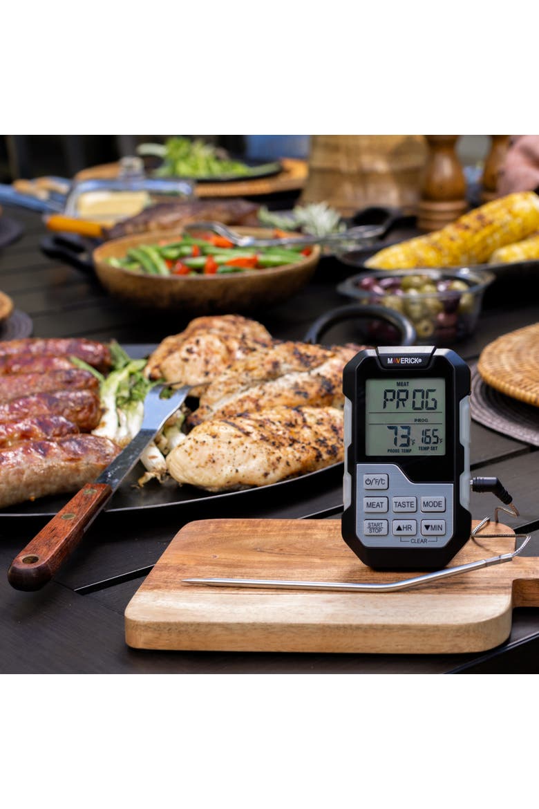 Single Probe Barbeque Thermometer and Timer, Alternate, color, Black/Grey