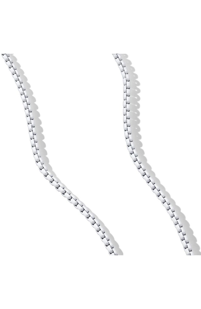 David Yurman DY Bel Aire Color Box Chain Necklace in Turquoise Acrylic with 14K Yellow Gold, 2.7mm, Alternate, color, Silver
