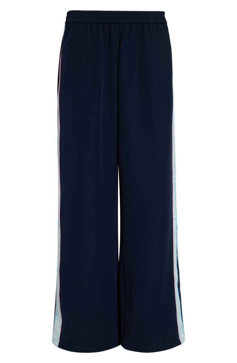 Sandy Liang Broome Side Stripe Wide Leg Pants, Alternate, color, Navy