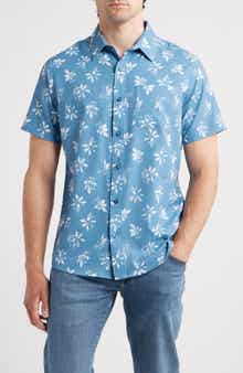 TravisMathew Seamate Floral Short Sleeve Button-Up Shirt