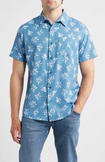 TravisMathew Seamate Floral Short Sleeve Button-Up Shirt