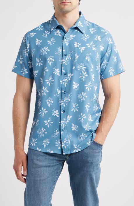 TravisMathew Seamate Floral Short Sleeve Button-Up Shirt