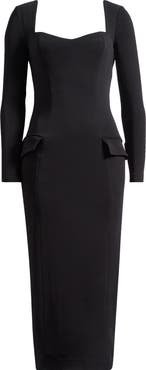 HOUSE OF CB Ella Long Sleeve Midi Dress