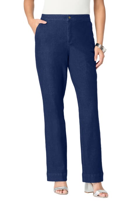 Plus Size High-Rise Bootcut Denim Trouser