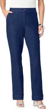 Roaman's Plus Size High-Rise Bootcut Denim Trouser