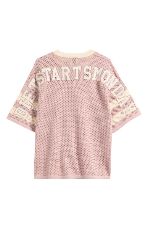 Diet Starts Monday Knit Mesh Jersey In Pink