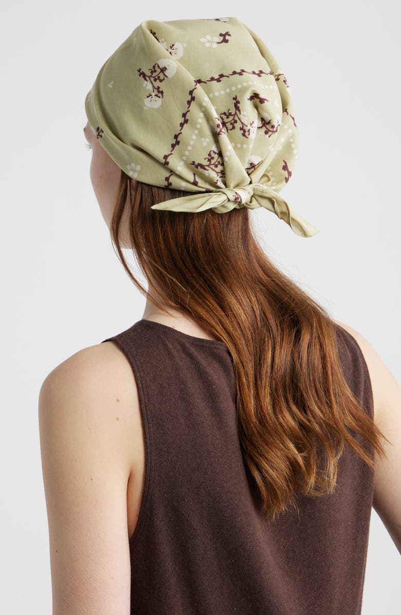 rag & bone Floral Western Bandana, Alternate, color, Pastel Green Floral