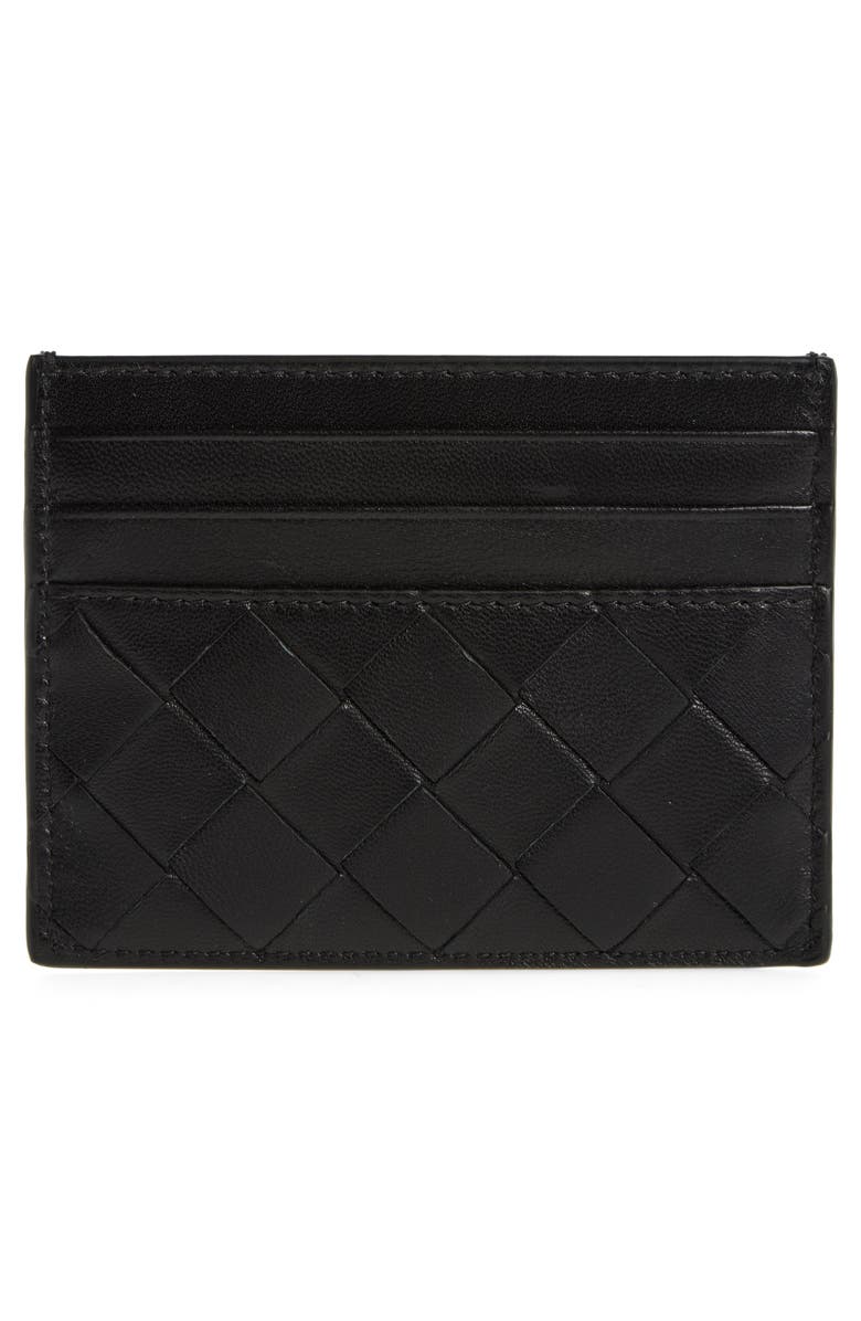 Bottega Veneta Intrecciato Leather Card Case, Main, color, 