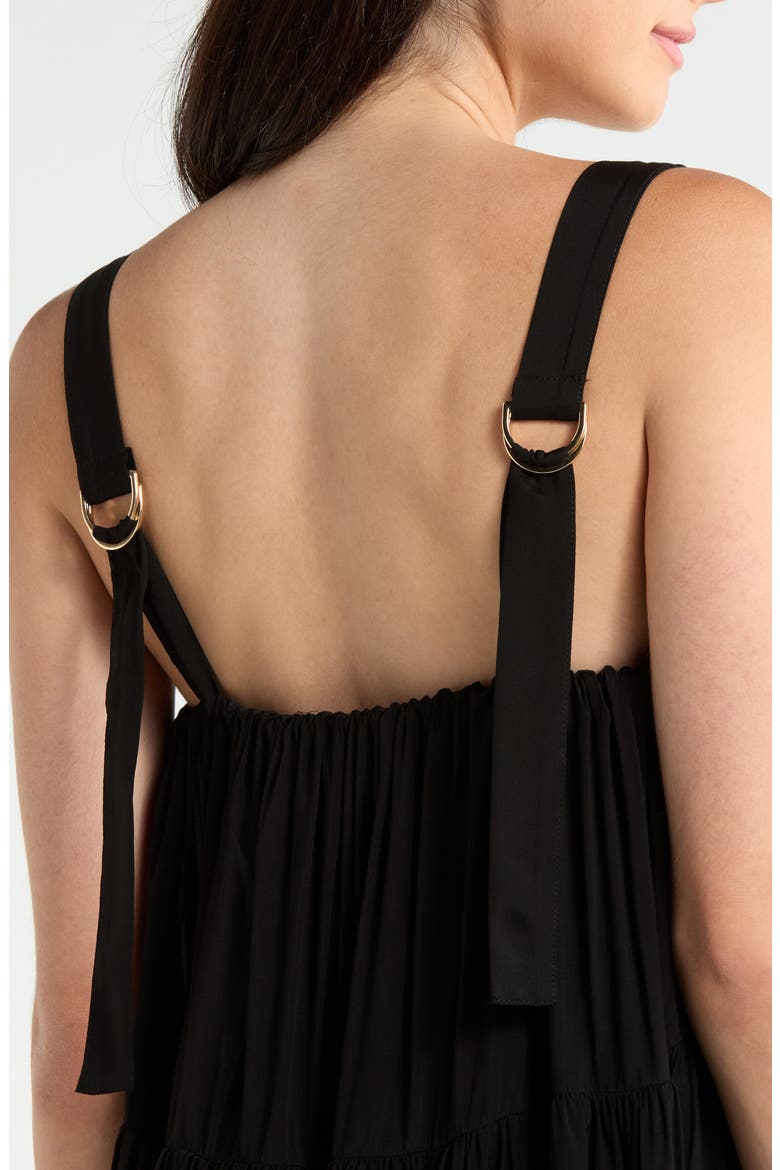 Tiered Cover-Up Dress, Alternate, color, BLACK