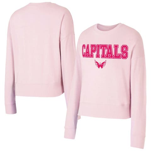 Women's Concepts Sport Pink Washington Capitals Tonal Pullover Sweatshirt