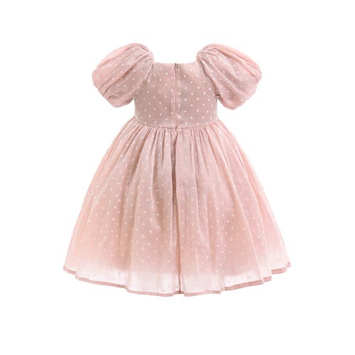 Sweet Cactus Polka Dot Empire Dress In Pink
