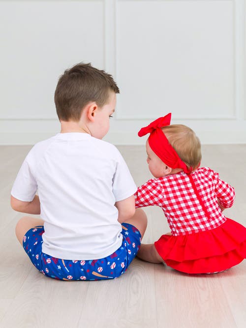 Shop Ruggedbutts Toddler Upf50+ Americana Swim Trunks