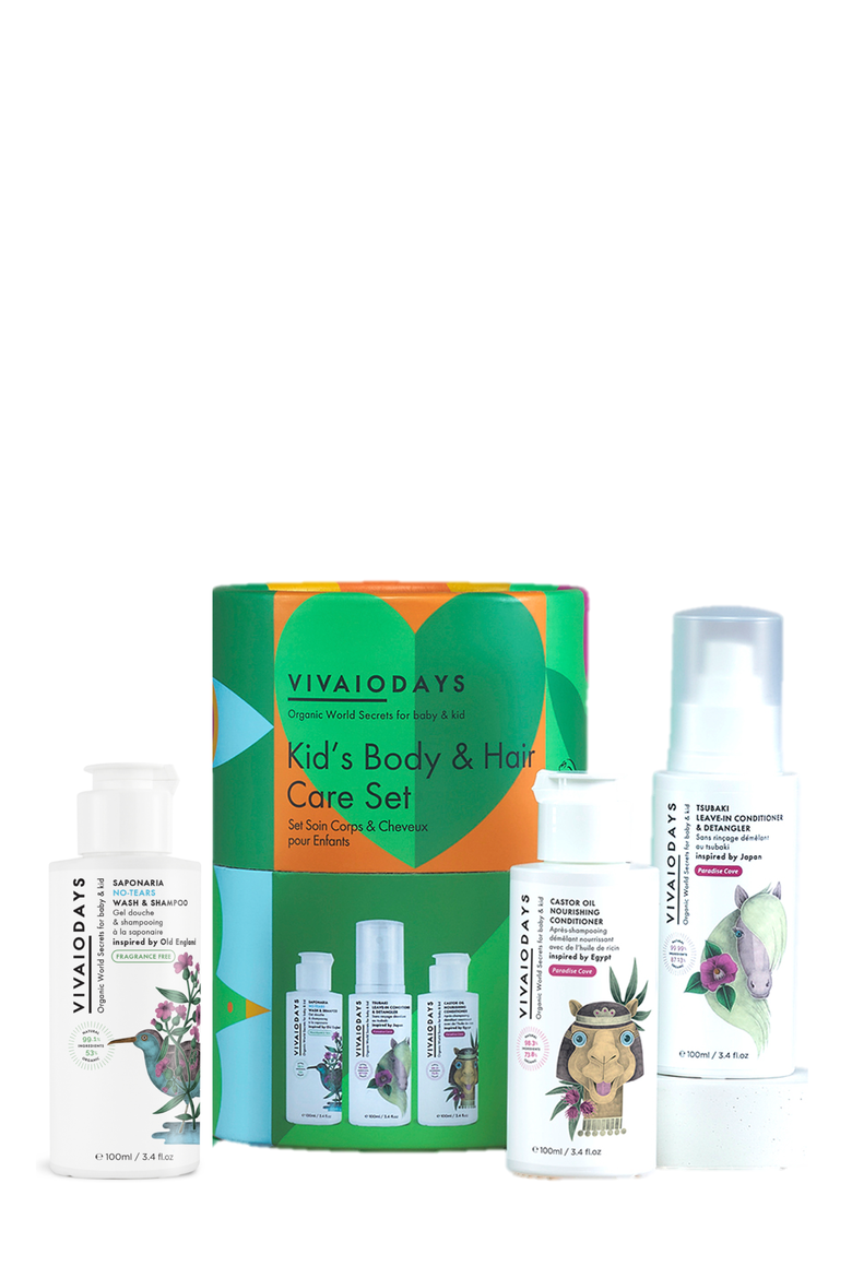 Kid's Body & Hair Care Gift Set, Main, color, Green