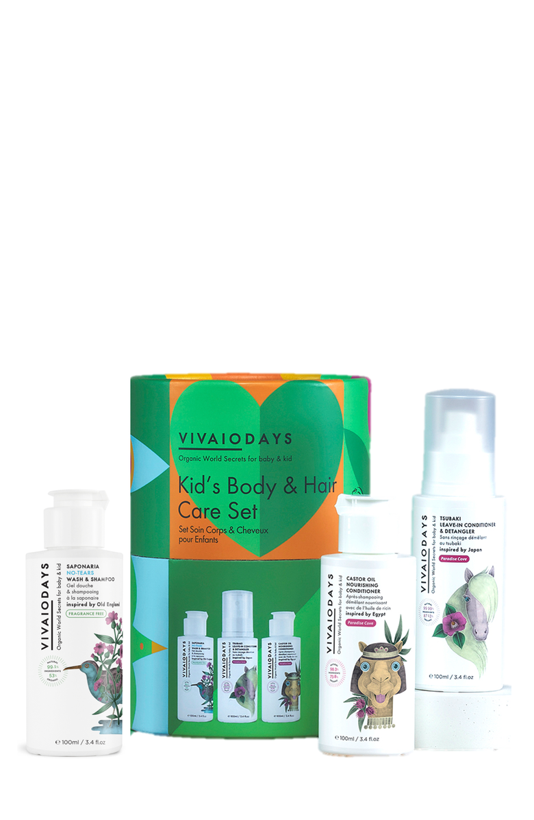 VIVAIODAYS Kid's Body & Hair Care Gift Set, Main, color, Green