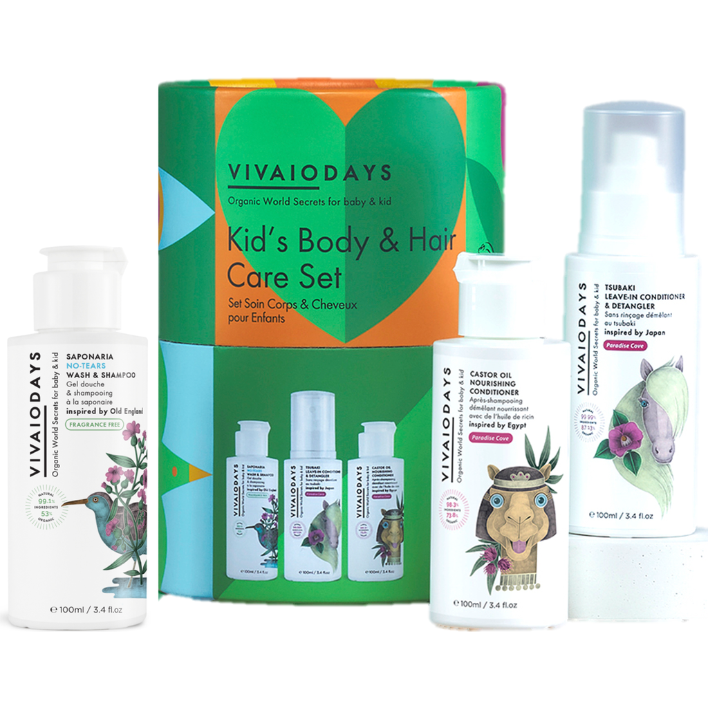 VIVAIODAYS Kid's Body & Hair Care Gift Set in Green  product
