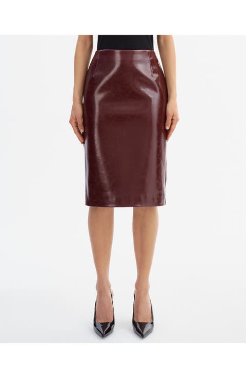 Georgia | Faux Leather Pencil Skirt