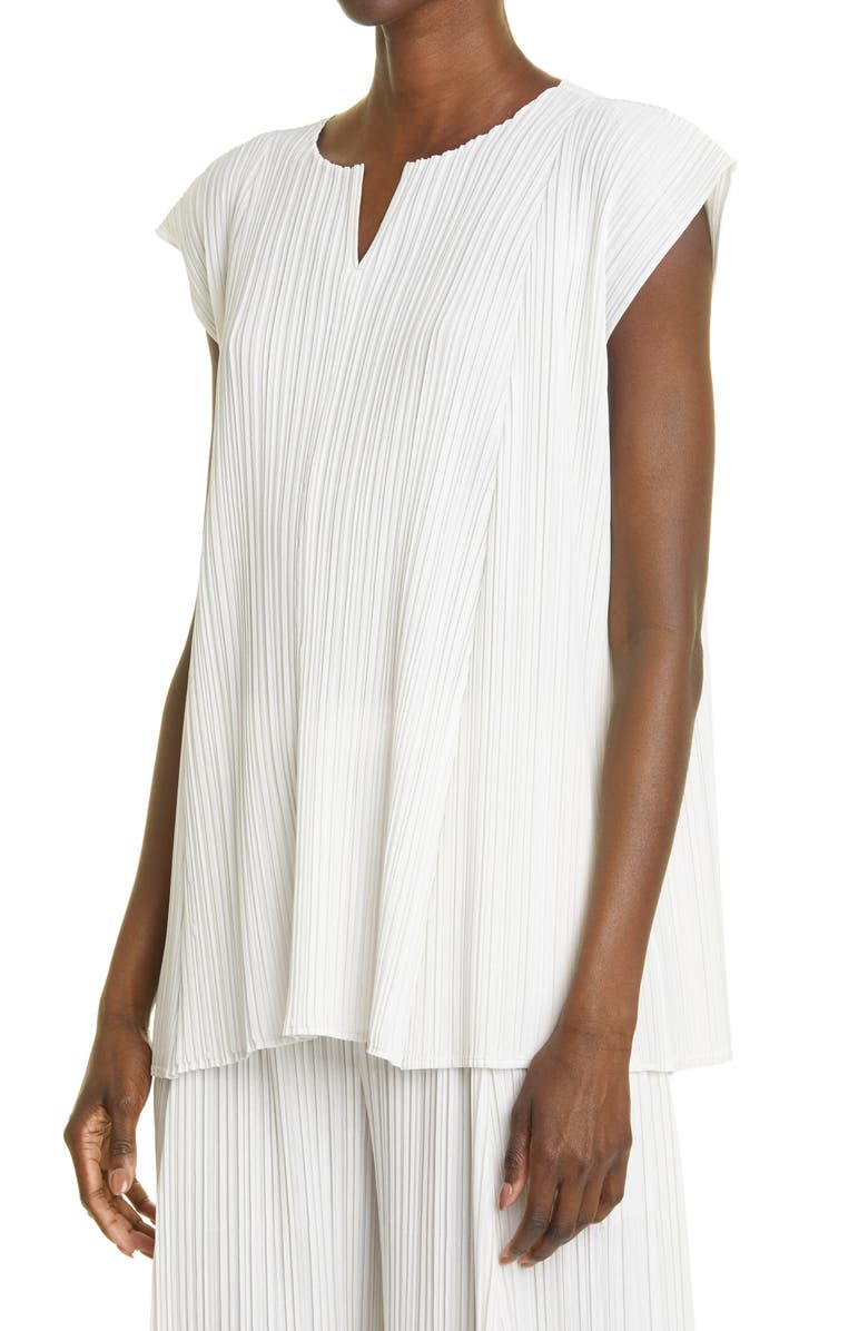 Pleats Please Issey Miyake Mellow Pleated Blouse, Alternate, color, 