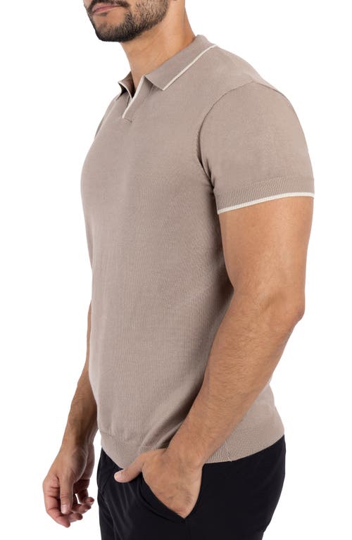 X-ray Xray V-neck Polo Sweater In Taupe