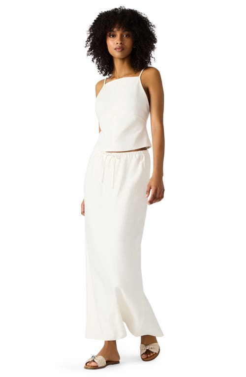 Steve Madden Cadi Linen Drawstring Waist Maxi Skirt