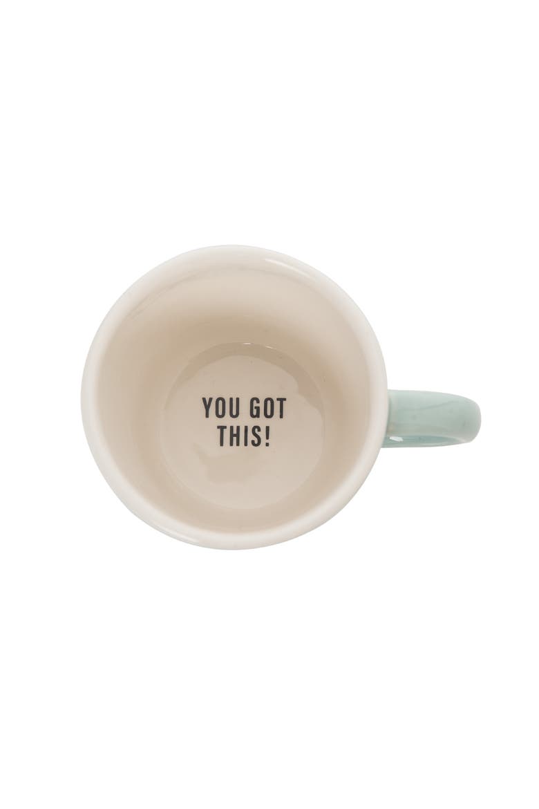 You Got This! Friendly Reminder Mug Ceramic 9.5 oz, Main, color, Green
