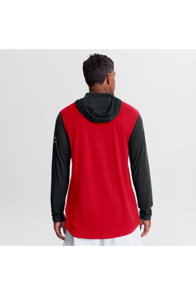 Men's Nike Red/Black Georgia Bulldogs Campus Legacy Tri-Blend Long Sleeve Hooded T-Shirt, Alternate, color, Red