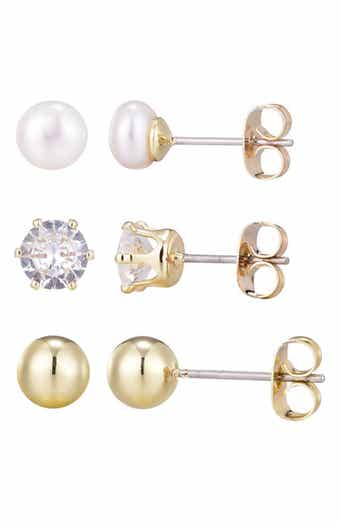 Set of 3 Assorted Stud Earrings