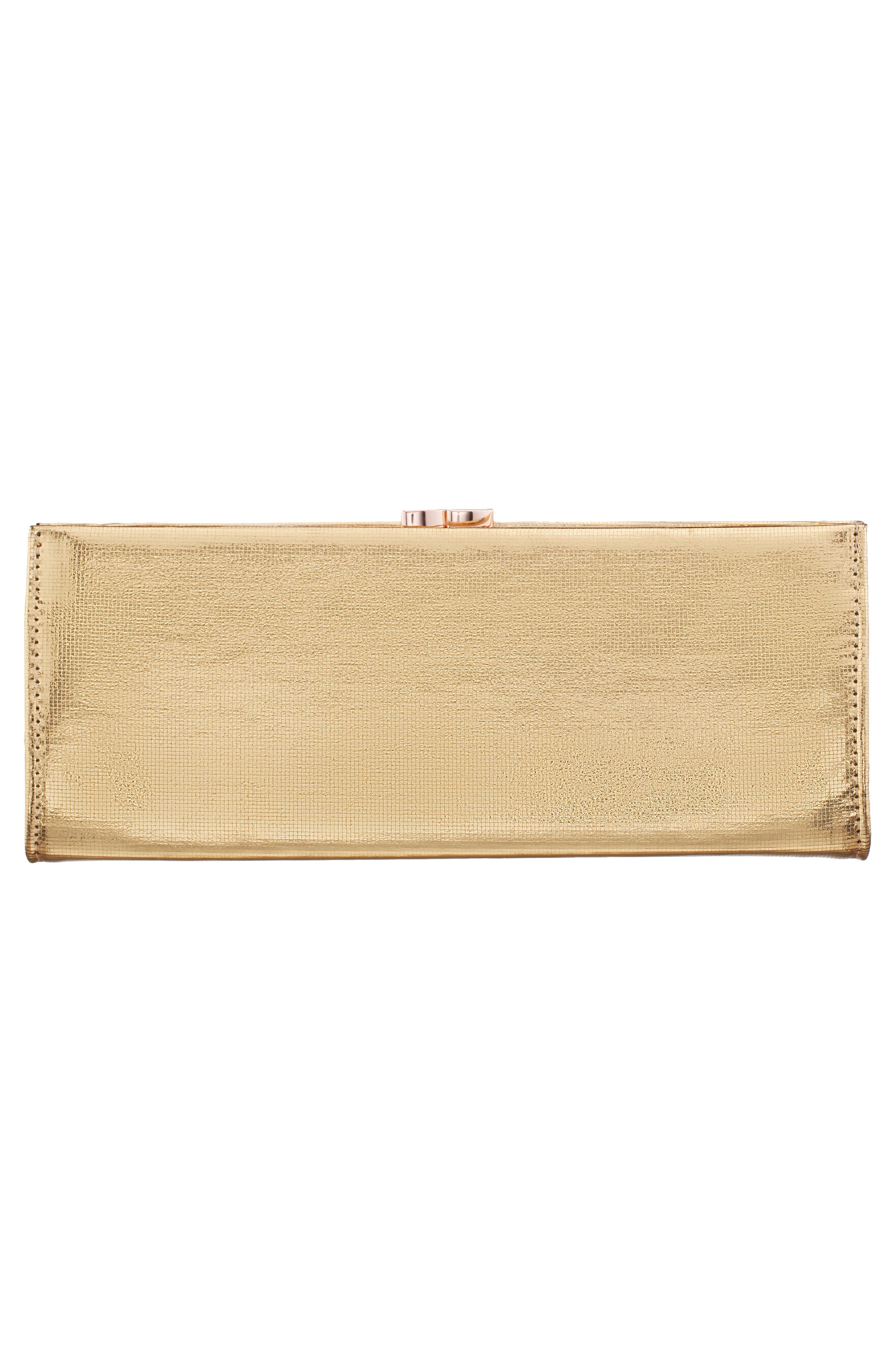Nina Tierney Clutch, Alternate, color, Gold