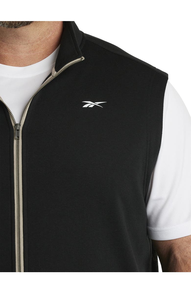 Reebok Fleece Vest, Alternate, color, Black