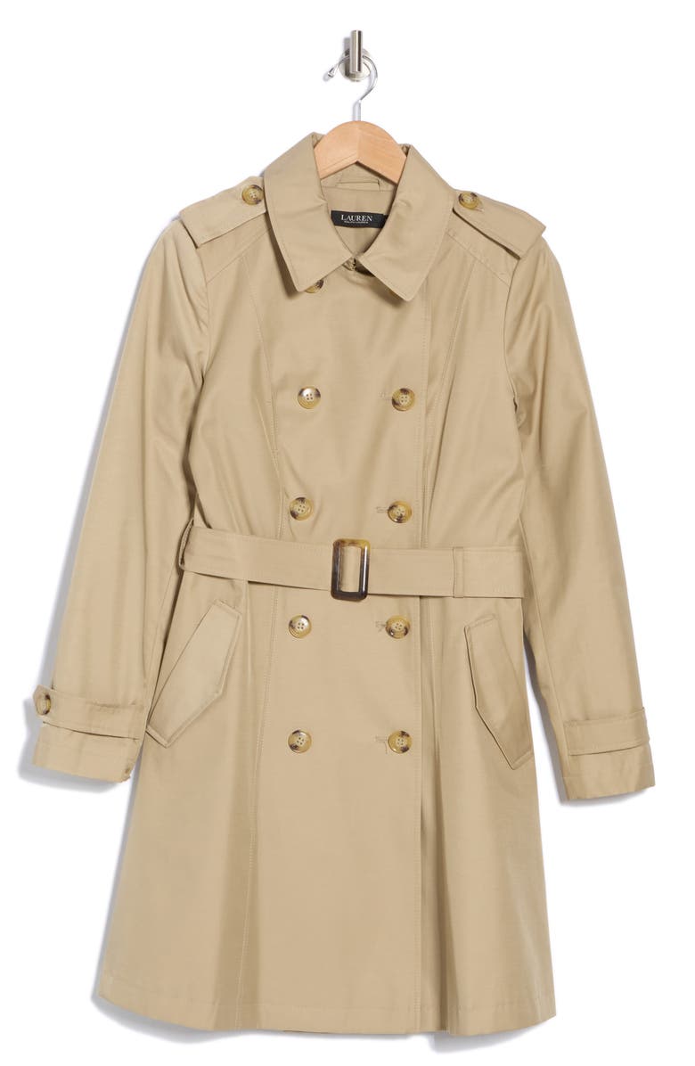 Lauren Ralph Lauren Needle Trench Coat, Alternate, color, Birch Tan