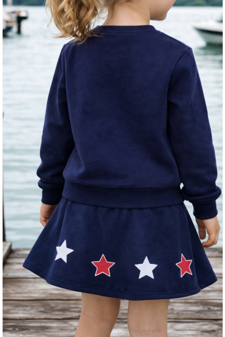 Americana Bow Skort, Alternate, color, Navy Blue