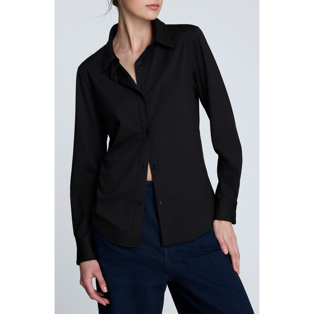 Kenneth Cole Knit Button-up Shirt In Animal Print