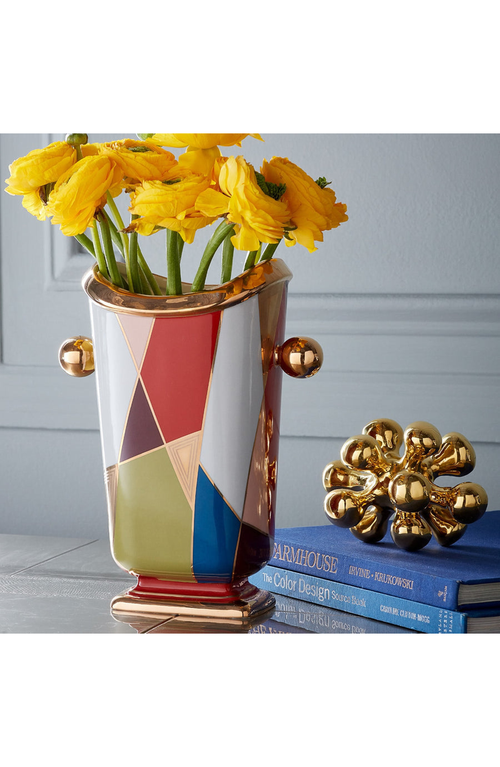Jonathan Adler Brass Orb Sculpture In Gold