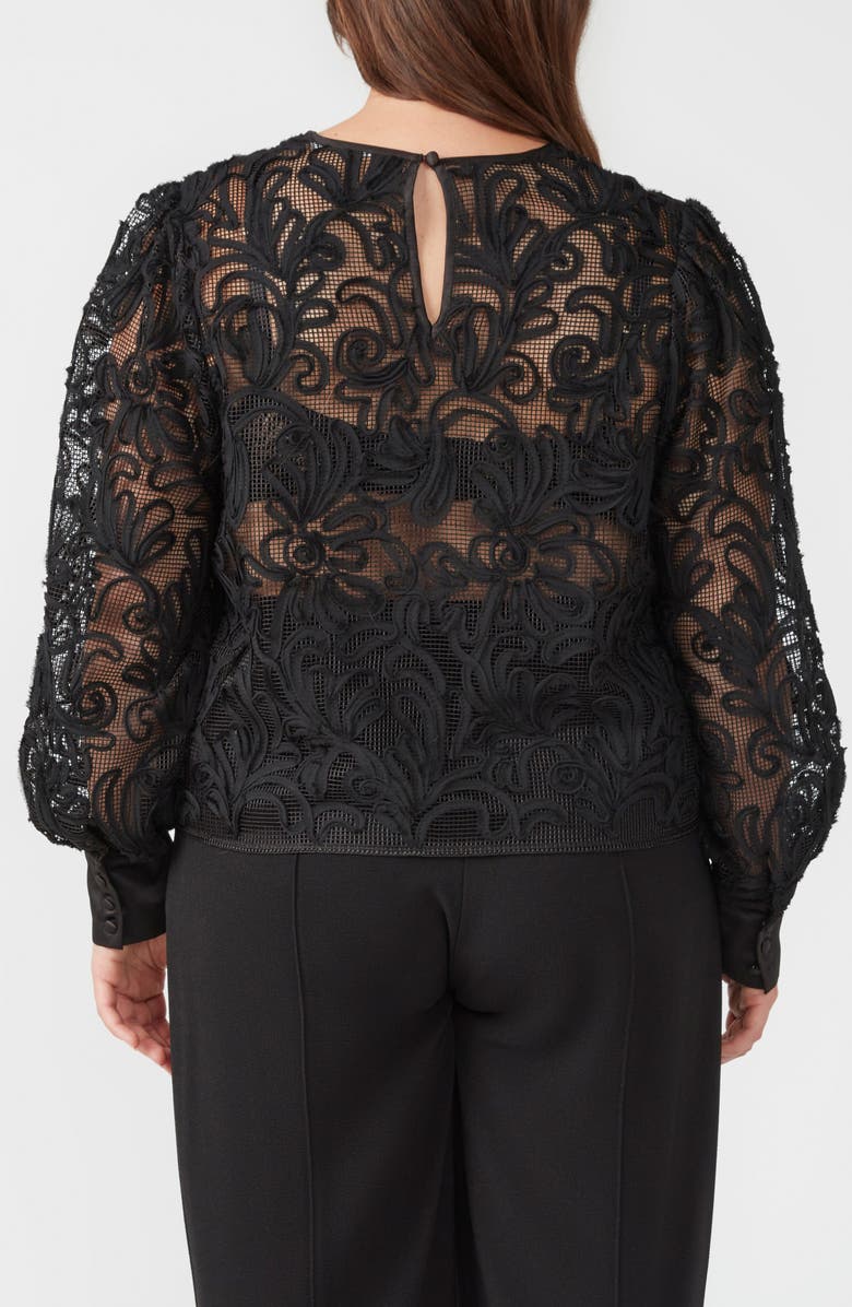 Estelle Dawn Mesh Top, Alternate, color, Black