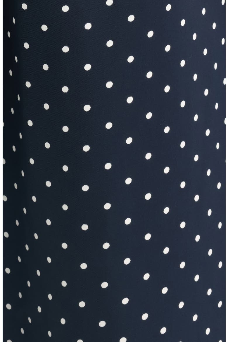 Polka Dot Fit & Flare Halter Neck Midi Dress, Alternate, color, NAVY POLKA DOT