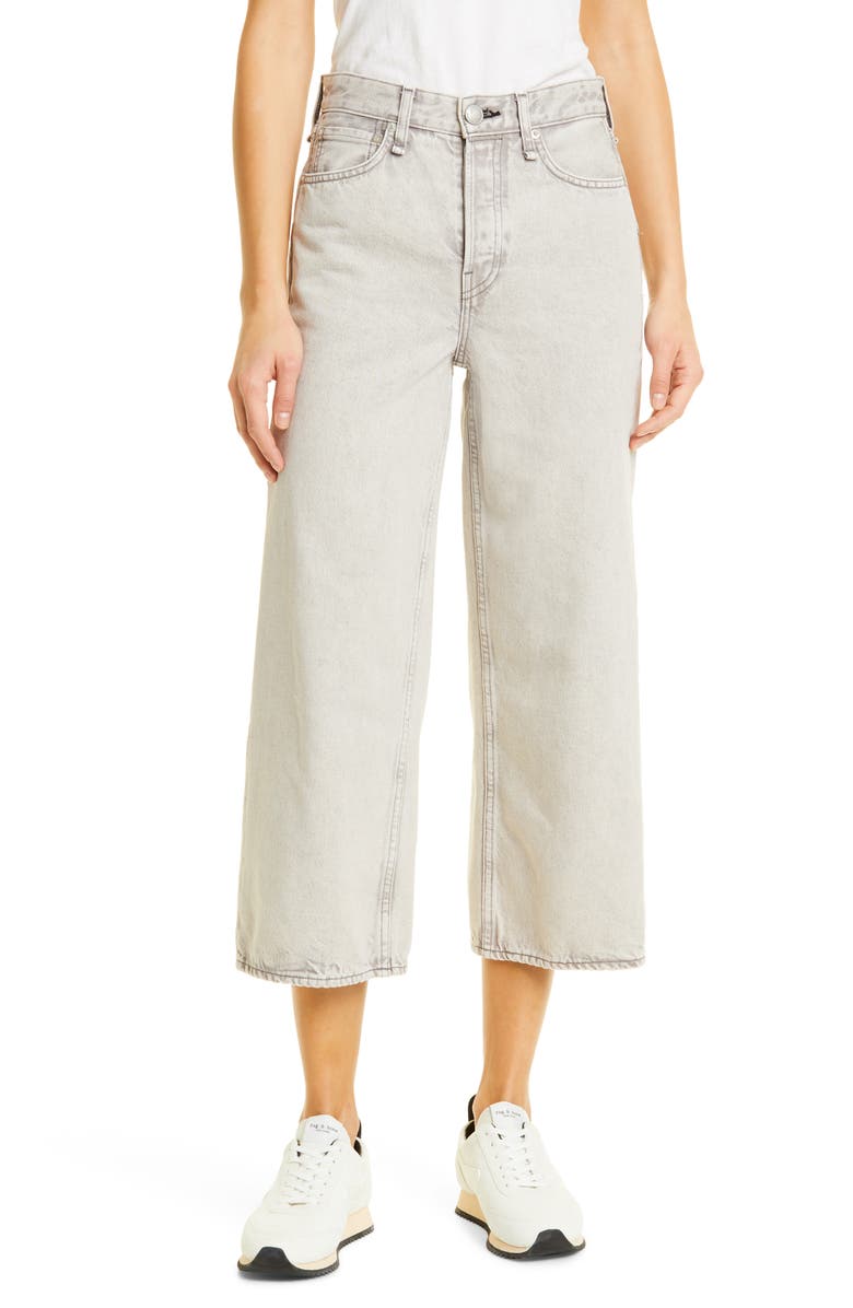 rag & bone/JEAN Maya High Waist Ankle Wide Leg Jeans, Main, color,