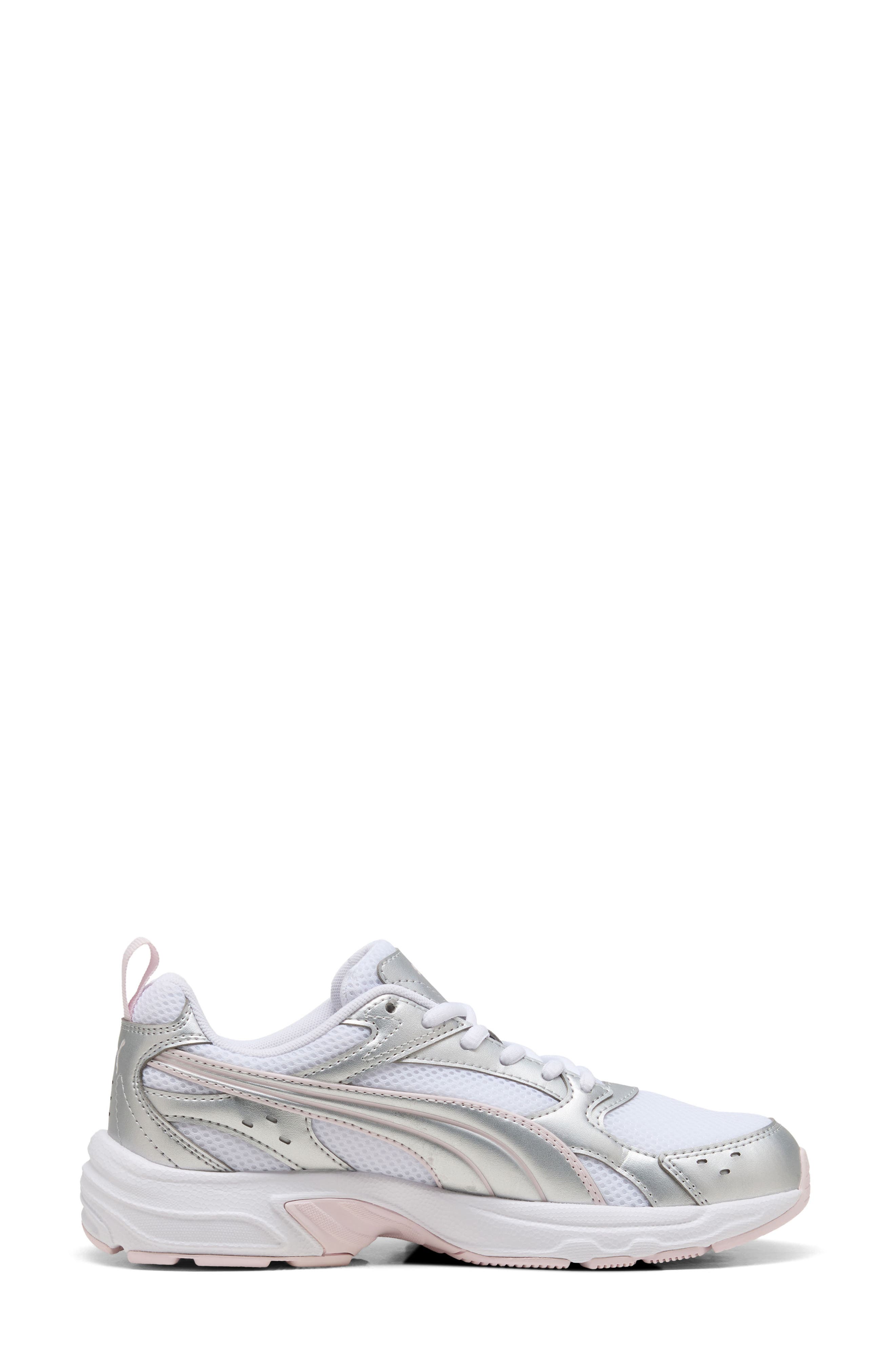 Milenio Tech LT Sneaker, Alternate, color, PUMA WHITE/ PUMA SILVER/ PINK