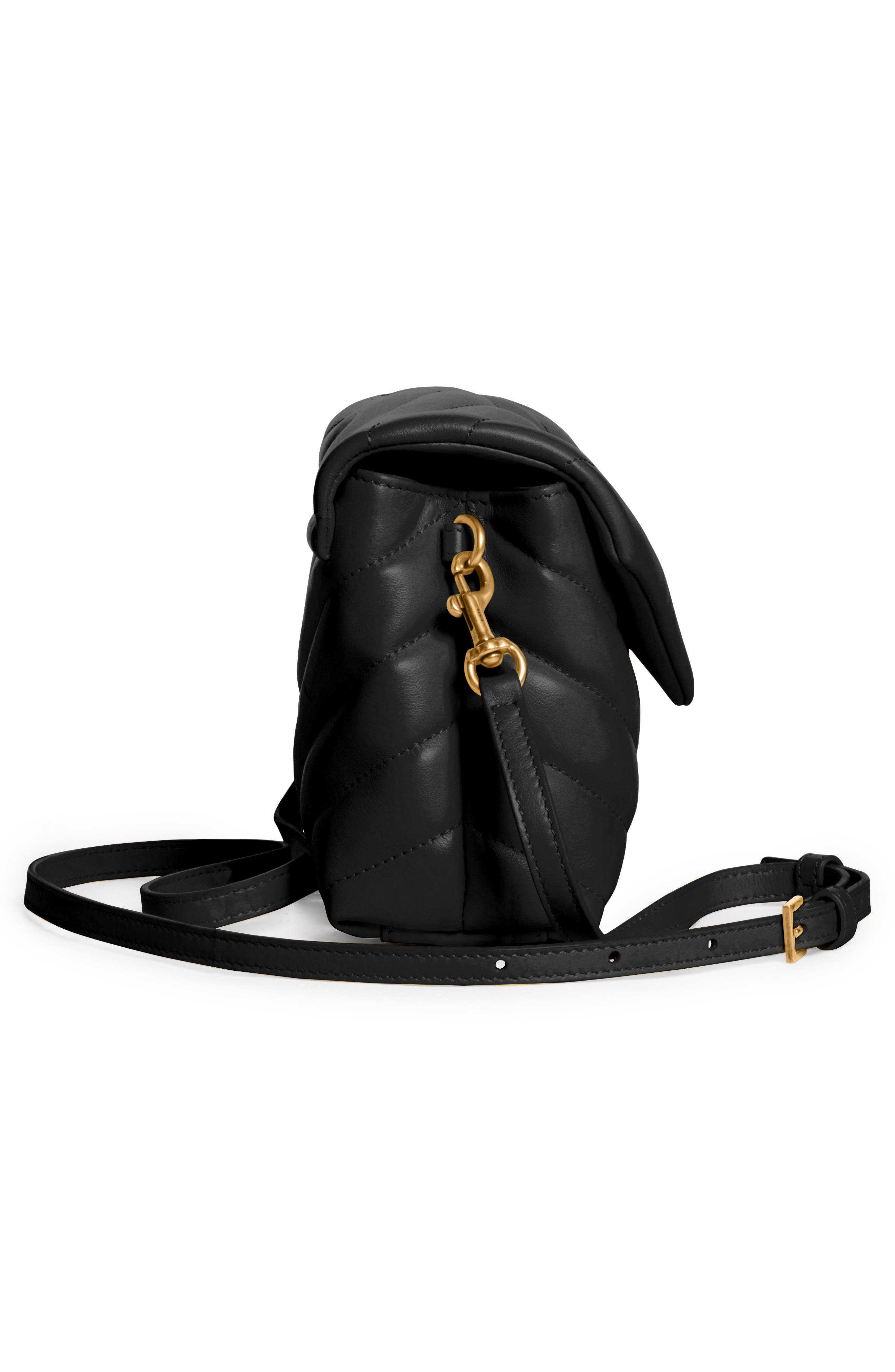 Saint Laurent Toy Loulou Matelassé Leather Crossbody Bag, Alternate, color, 