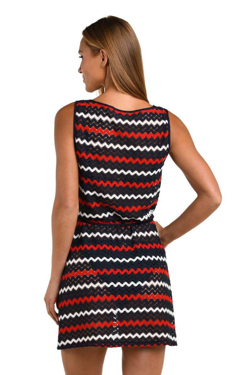 Sunshine 79 American Sweetheart Stripe Sleeveless Dress, Alternate, color,