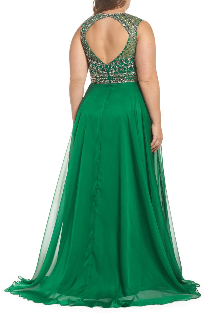 Mac Duggal Embellished Ballgown, Alternate, color,