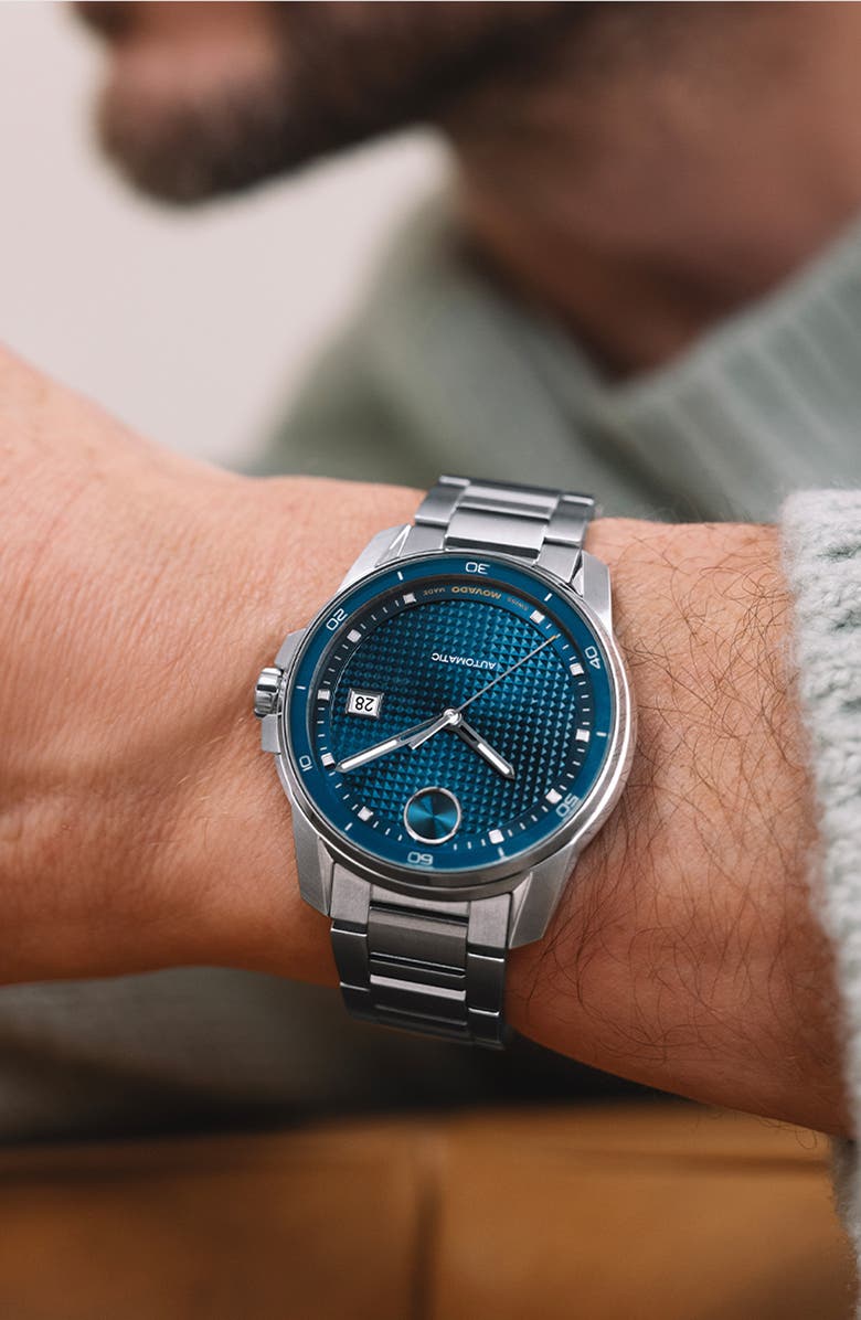 Movado Bold Verso Automatic Bracelet Watch, 41mm, Alternate, color, Blue