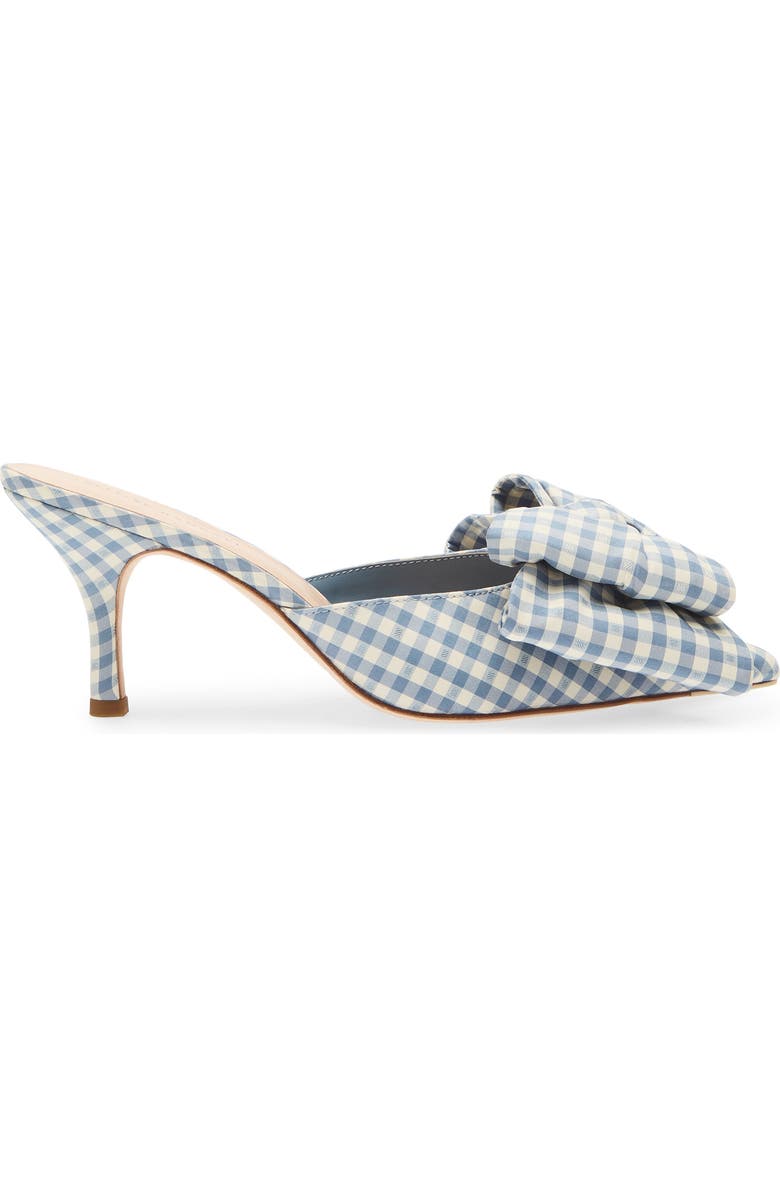 Loeffler Randall Margot Bow Mule, Alternate, color, Blue Gingham