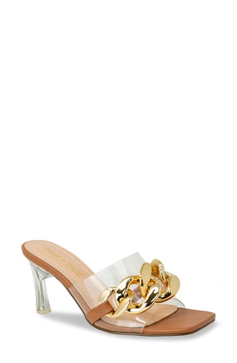 Chunky Chain Clear Sandal (Women)