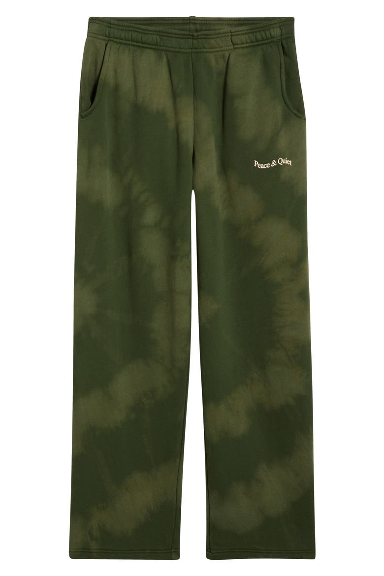 Wordmark Tie Dye Sweatpants, Alternate, color, FOREST