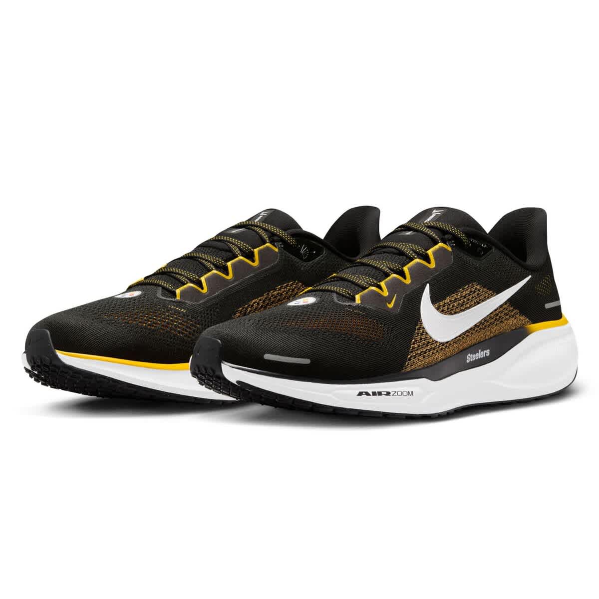 Nike Unisex Nike Black Pittsburgh Steelers Zoom Pegasus 41 Running Shoes, Alternate, color, 