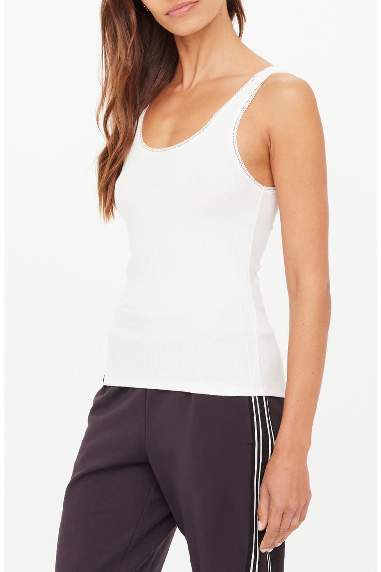 Del Rey Pointelle Tank Top, Alternate, color, NATURAL