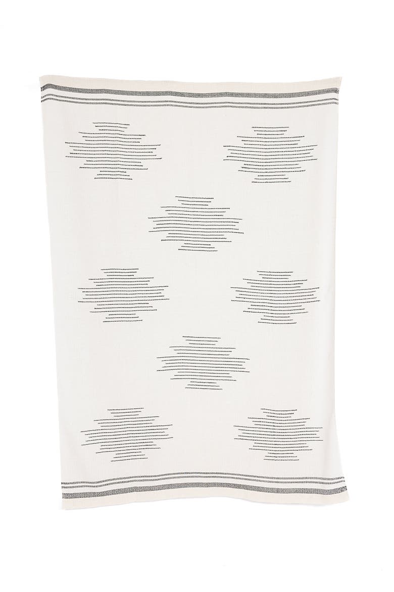 Miska Collection - Handloomed Artisan Weaver 100% Alpaca All Natural Luxurious Throw Blanket, Main, color, Ink & Ivory Horizon